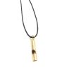 Emergency Whistles With Black Wax Rope Whistle Pendant Necklace - Default