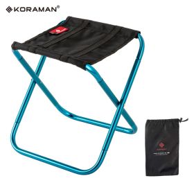 KORAMAN Blue Portable Camp Stool, Ultralight Folding Mini Chair For Camping Fishing Hiking Gardening Beach Outdoor Chair For Kid Adults - Blue