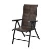 Portable Camping Rattan Folding Chair W/Armrest - As pic show - Style A