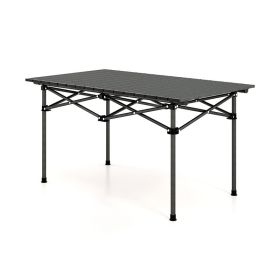 Folding Outdoor Camping Table W/Carrying Bag - Black - Camping Table