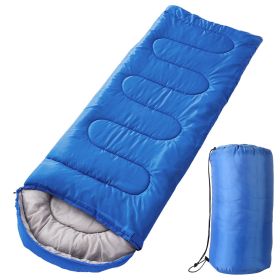 Camping Sleeping Bags for Adults Teens Moisture-Proof Hiking Sleep Bag with Carry Bag for Spring Autumn Winter Seasons - Royal Blue