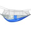 Portable Nylon Swing Hanging Bed Outdoor Hiking Camping Hammock - Gray & Blue - Hammock