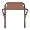 Durable Steel and Aluminum Table and Stools, Open Dims 19.29" x 24.6", Brown - Brown