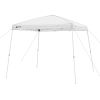 10' x 10' Simple Push Slant Leg Canopy (100 Sq. ft.) - White