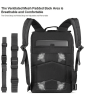 Military 3P Tactical 25L Backpack | Army Assault Pack | Molle Bag Rucksack | Range Bag - Black