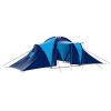 Camping Tent Fabric 9 Persons Dark Blue and Blue - Blue