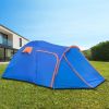 Outdoor Hiking Portable Easy Camping Tent for 3 -5 Person - Blue & Orange - Camping Tent