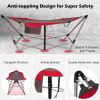 Portable Folding Hammock with Hammock Stand - Red