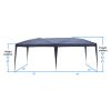 10'' x 20'' Home Use Outdoor Camping Waterproof Folding Tent with Carry Bag Blue - 10''x10''