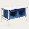 Height Adjustable Folding Camping Table - Blue