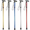 Foldable Lightweight Walking Stick; Trekking Pole With Rubber Tip; Adjustable Height - Silvery