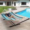 2-Person Heavy-Duty Hammock Stand with  Storage Bag - Black