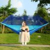 Portable Nylon Swing Hanging Bed Outdoor Hiking Camping Hammock - Blue - Hammock