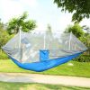 Portable Nylon Swing Hanging Bed Outdoor Hiking Camping Hammock - Gray & Blue - Hammock