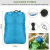 Portable Nylon Swing Hanging Bed Outdoor Hiking Camping Hammock - Gray & Blue - Hammock