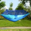 Portable Nylon Swing Hanging Bed Outdoor Hiking Camping Hammock - Blue - Hammock