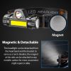 2 Packs Rechargeable Headlamp IPX4 Waterproof Headlight Flashlight  - Black