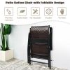 Portable Camping Rattan Folding Chair W/Armrest - As pic show - Style A