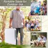 Height Adjustable Folding Camping Table - Gray