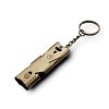 Stainless Whistle Double Tube Lifesaving Emergency SOS Outdoor Survival Whistle - Black