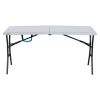 5-Foot Fold-in-Half Table, Gray - Gray