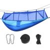 Portable Nylon Swing Hanging Bed Outdoor Hiking Camping Hammock - Blue - Hammock