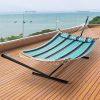 2-Person Heavy-Duty Hammock Stand with  Storage Bag - Black