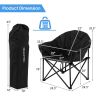 Multiple Applicable Places Portable Outdoor Camping Chair - Black - Camping Chair