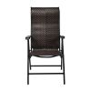 Portable Camping Rattan Folding Chair W/Armrest - As pic show - Style A