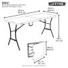 5-Foot Fold-in-Half Table, Gray - Gray